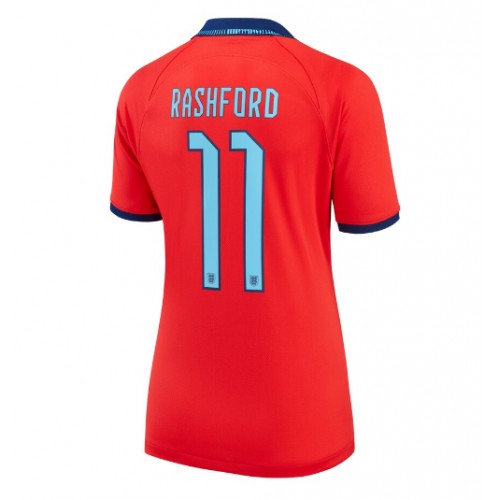 Fotbalové Dres Anglie Marcus Rashford #11 Dámské Venkovní MS 2022 Krátký Rukáv